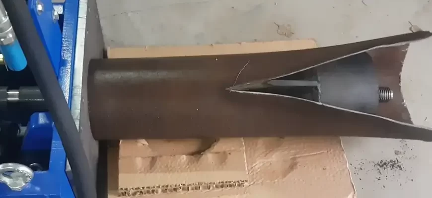 Разрушение металлической трубы